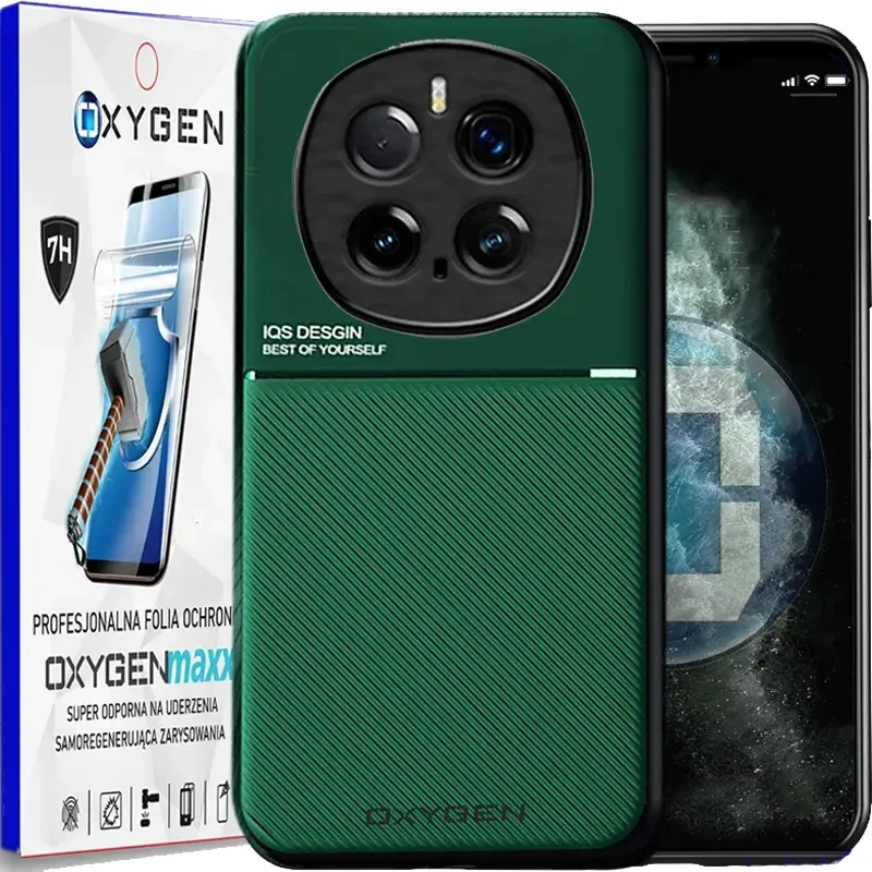 Etui na telefon Honor Magic7 PRO Oxygen IQS Zielone + Super Folia.webp