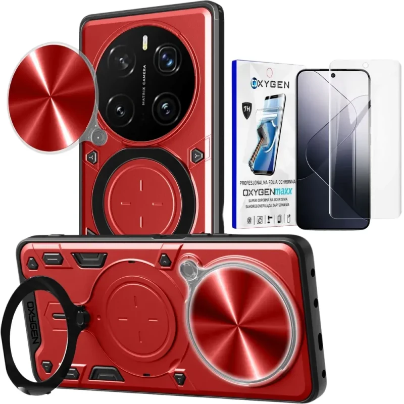 Etui na telefon Honor Magic7 PRO Oxygen RR Czerwone + Super Folia.webp