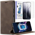Etui na telefon Xiaomi POCO X7 PRO 5G Oxygen Book Brązowe + Super Folia.webp