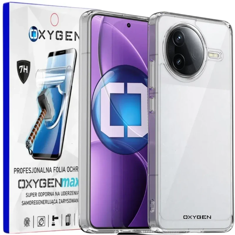 Etui na telefon Xiaomi POCO F7 PRO Oxygen Pure Bezbarwne + Super Folia.webp