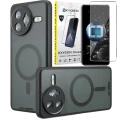Etui na telefon Xiaomi POCO F7 PRO Oxygen MAGSafe Czarne + Szkło Hartowane 9H.webp