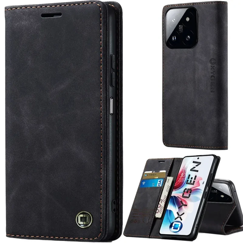 Etui na telefon Xiaomi 15 5G Oxygen BooK Czarne.webp