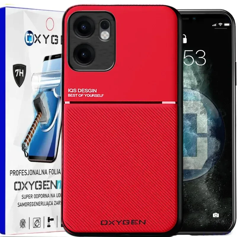 Etui na telefon Oppo Reno13 F 5G Oxygen IQS Czerwone + Super Folia.webp