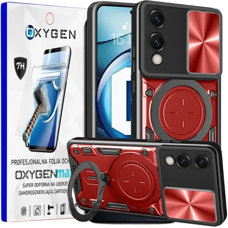 Etui na telefon Samsung Galaxy S25 EDGE Oxygen RR Czerwone + Super Folia.webp