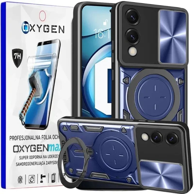 Etui na telefon Samsung Galaxy S25 EDGE Oxygen RR Niebieskie + Super Folia.webp