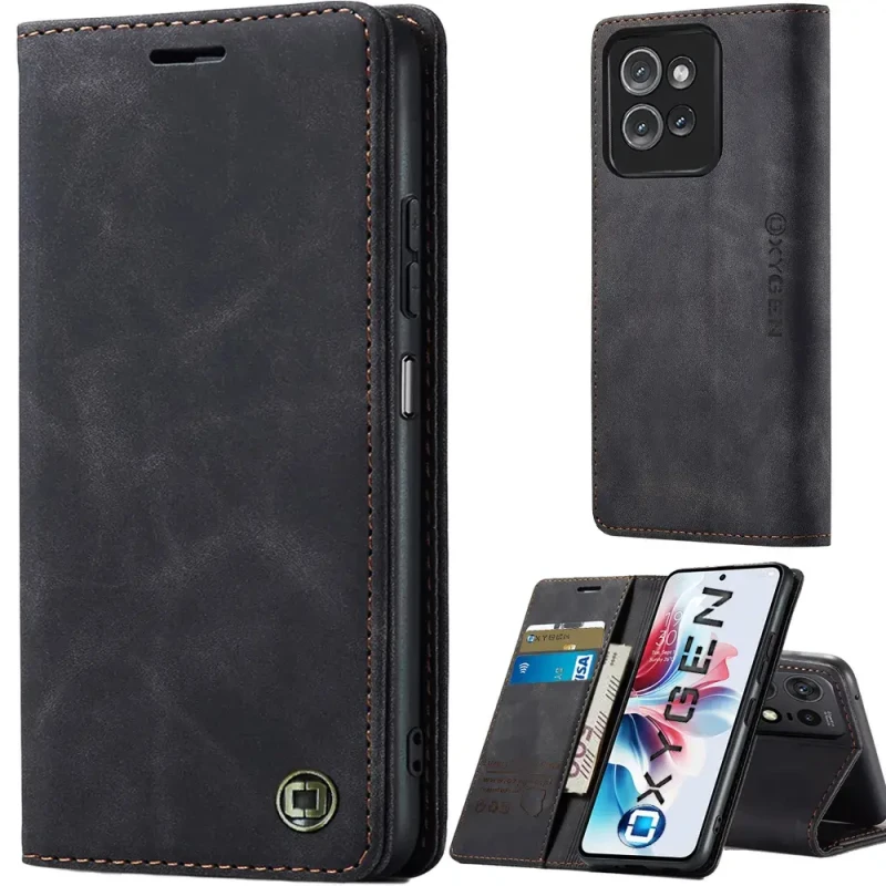 Etui na telefon Motorola Edge 50 NEO Oxygen BooK Czarne.webp