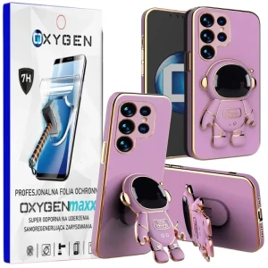 Etui na telefon SAMSUNG Galaxy S24 ULTRA Oxygen Astro Fioletowe + Super Folia