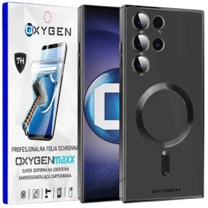 Etui na telefon Samsung Galaxy S24 ULTRA Oxygen MaG Czarne + Super Folia