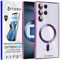 Etui na telefon Samsung Galaxy S24 ULTRA Oxygen MaG Fioletowe + Super Folia.webp