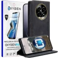 Etui na telefon Realme 12 PRO 5G  12 Pro+ 5G Czarne Oxygen Book + Super Folia.webp