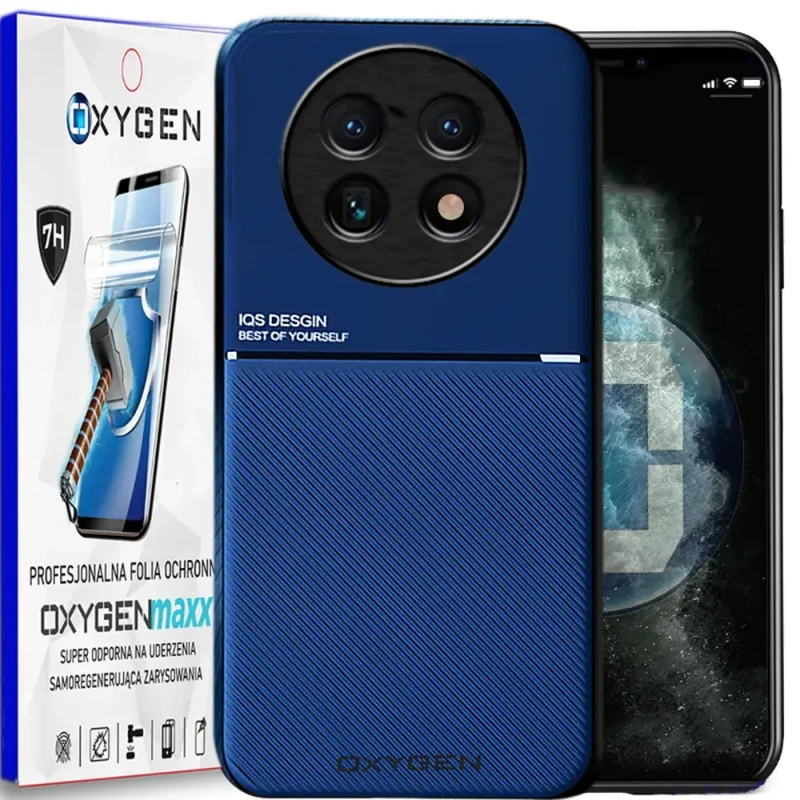 Etui na telefon Realme 12 Pro 5G 12 Pro Plus 5G Oxygen IQS Niebieskie + Super Folia.webp