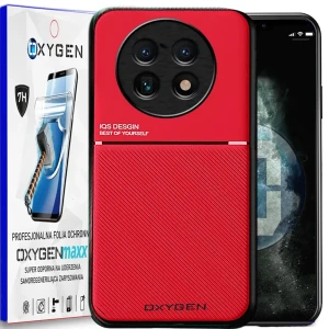 Etui na telefon Realme 12 Pro 5G/ 12 Pro Plus 5G Oxygen IQS Czerwone + Super Folia