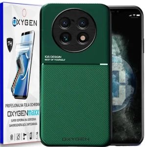 Etui na telefon Realme 12 Pro 5G 12 Pro Plus 5G Oxygen IQS Zielone + Super Folia