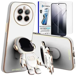 Etui na telefon Realme 12 Pro/ 12 Pro PLUS 5G Oxygen Astro Białe + Super Folia