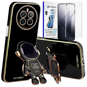 Etui na telefon Realme 12 Pro/ 12 Pro PLUS 5G Oxygen Astro Czarne + Super Folia