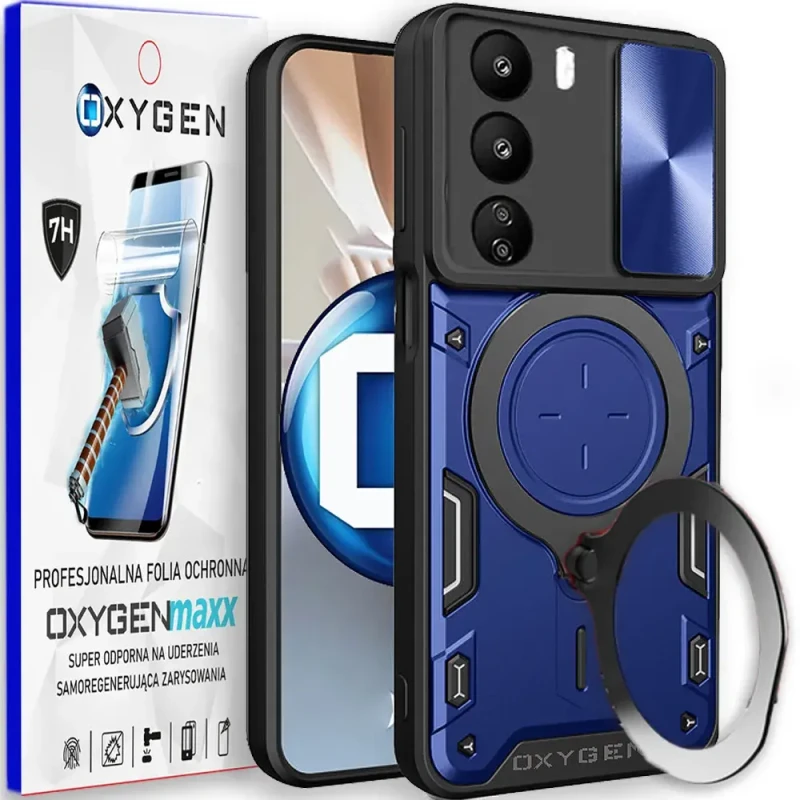 Etui na telefon Oppo Reno12 5G Oxygen RR Niebieskie + Super Folia.webp