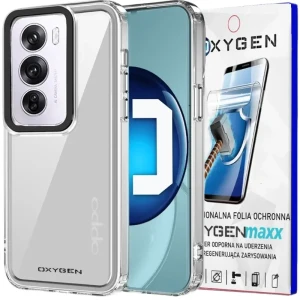 Etui na telefon Oppo Reno12 PRO Oxygen Pure Bezbarwne + Super Folia
