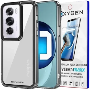 Etui na telefon Oppo Reno12 5G  Oxygen Pure Szare + Super Folia