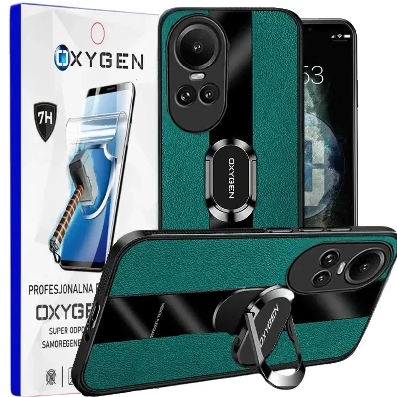 Etui na telefon Reno10  10 PRO Oxygen PAX Zielone + Super Folia.webp