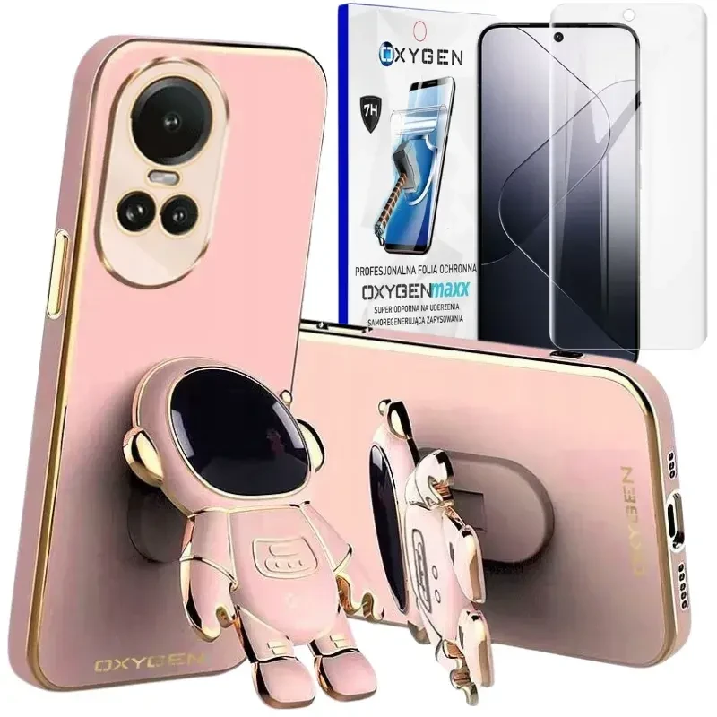 Etui na telefon Reno10  10 PRO Oxygen Astro Różowe + Super Folia.webp