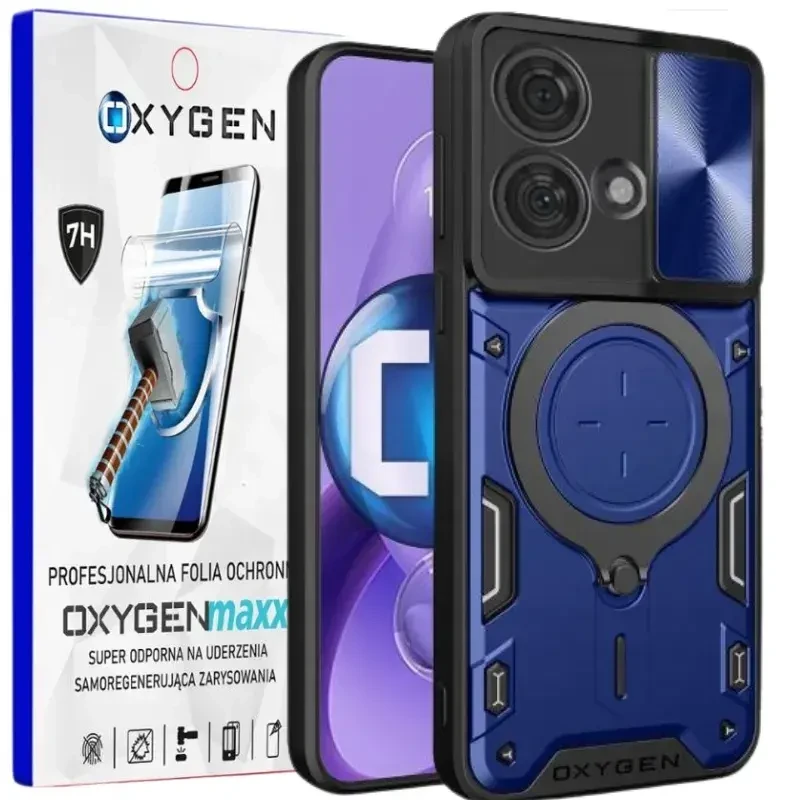 Etui na telefon Motorola Moto Edge 40 NEO Oxygen RR Niebieskie + Super Folia.webp