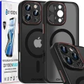 Etui na telefon pokrowiec OXYGEN mocny MAGSafe Czarne do Apple iPhone 15 PRO MAX + Super Folia.webp