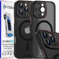 Etui na telefon pokrowiec OXYGEN mocny MAGSafe Czarne do Apple iPhone 16 PRO + Super Szkło Hartowane.webp