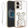 Etui na telefon Motorola Moto Edge 40 NEO Oxygen + Uchwyt BeaR Białe + Smycz.webp