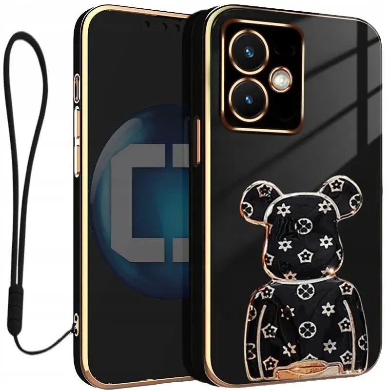 Etui na telefon Motorola Moto Edge 40 NEO Oxygen + Uchwyt BeaR Czarne + Smycz.webp