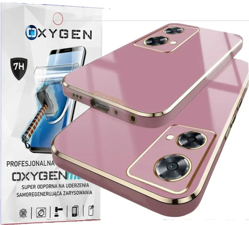 Etui na telefon Motorola Moto Edge 40 NEO Oxygen GLOW Fioletowe + Super Folia.webp