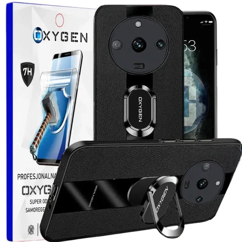 Etui na telefon Realme 11 PRO 11 PRO PLUS 5G Oxygen PAX Czarne + Super Folia.webp