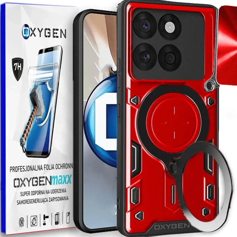 Etui na telefon Motorola EDGE 60 PRO Oxygen RR Czerwone + Super Folia.webp