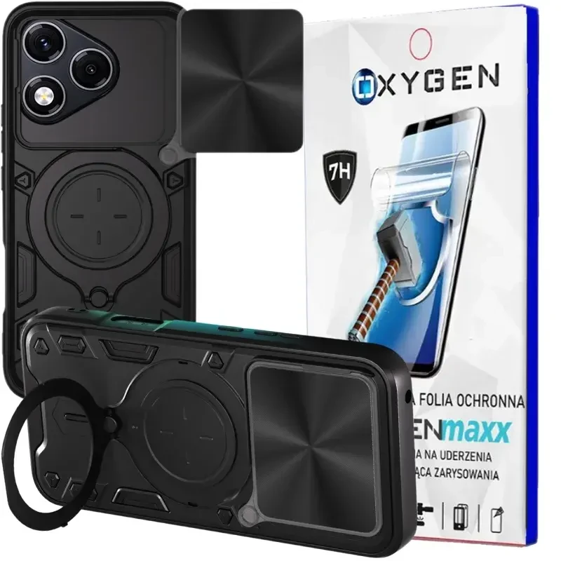 Etui na telefon Honor 400 Lite Oxygen RR Czarne + Super Folia.webp