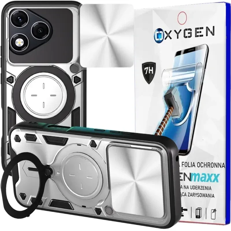 Etui na telefon Honor 400 Lite Oxygen RR Srebrne + Super Folia.webp