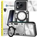 Etui na telefon Honor 400 Lite Oxygen RR Srebrne + Szkło Hartowane 9H.webp