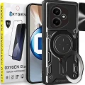 Etui na telefon Honor 400 5G Oxygen RR Czarne + Szkło Hartowane 9H.webp