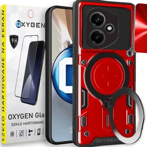 Etui na telefon Honor 400 5G Oxygen RR Czerwone + Szkło Hartowane 9H