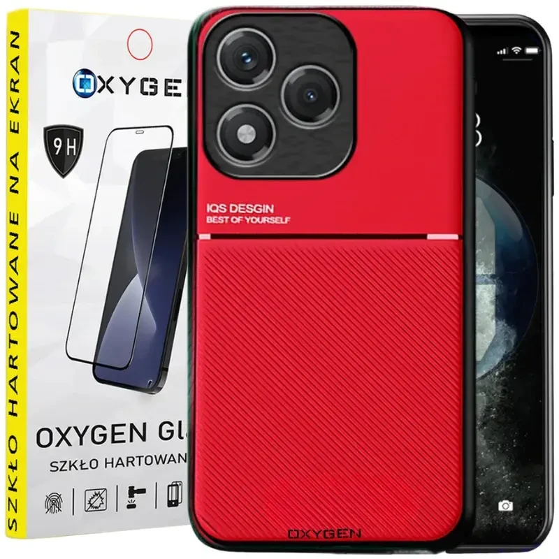 Etui na telefon Honor 400 Lite Oxygen IQS Czerwone + Szkło Hartowane 9H.webp