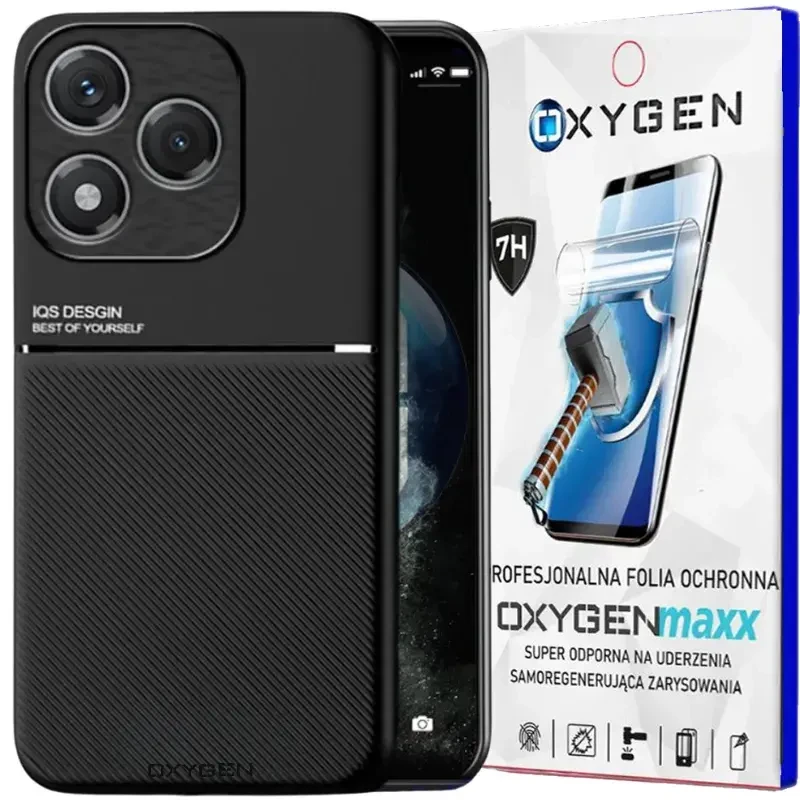 Etui na telefon Honor 400 Lite Oxygen IQS Czarne + Super Folia.webp
