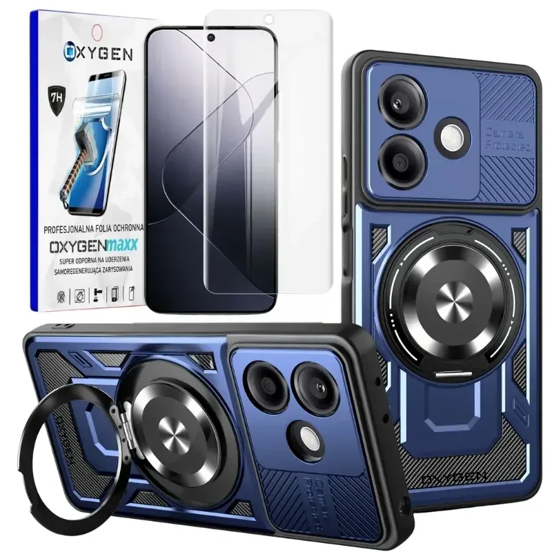 Etui na telefon Oppo A5 PRO 5G Oxygen RR MAGSafe Niebieskie + Super Folia.webp