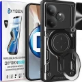 Etui na telefon Realme GT 6T 5G Oxygen RR Czarne + Super Folia.webp