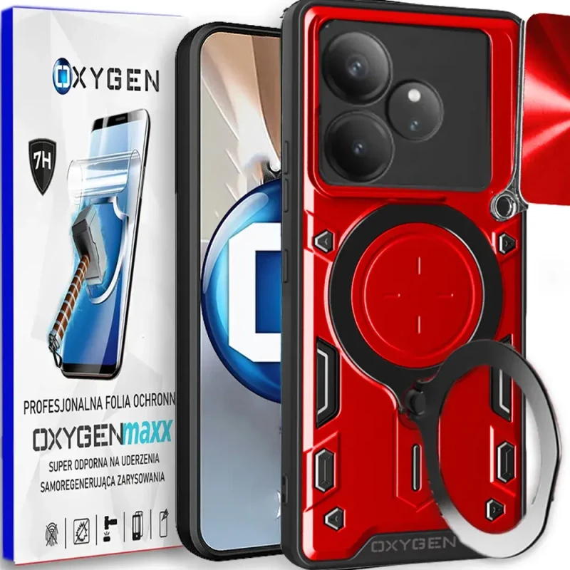 Etui na telefon Realme GT 6T 5G Oxygen RR Czerwone + Super Folia.webp