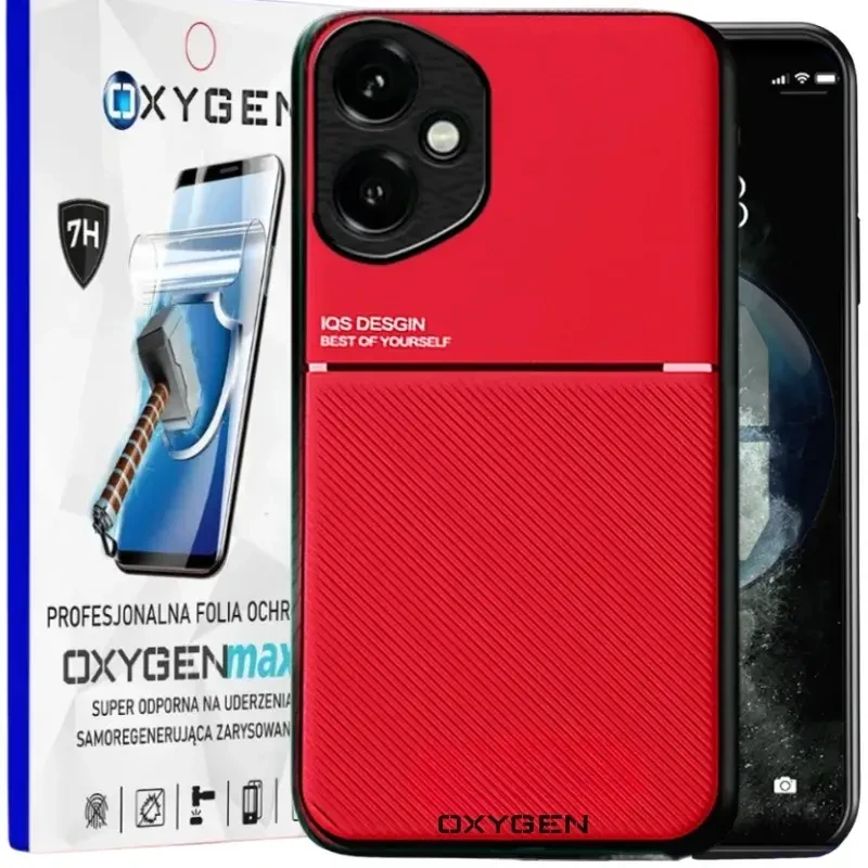 Etui na telefon Honor 400 Oxygen IQS Czerwone + Super Folia.webp