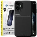 Etui do telefonu Honor 400 Czarne Oxygen IQS + Szkło Hartowane 9H.webp