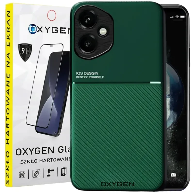 Etui do telefonu Honor 400 Zielone Oxygen IQS + Szkło Hartowane 9H.webp