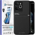 Etui do telefonu Realme 14 5G Czarne Oxygen IQS + Super Folia.webp