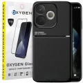 Etui do telefonu Oppo A5 PRO 5G Czarne Oxygen IQS + Szkło Hartowane 9H.webp