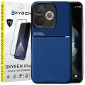 Etui do telefonu Oppo A5 PRO 5G Niebieskie Oxygen IQS + Szkło Hartowane 9H.webp