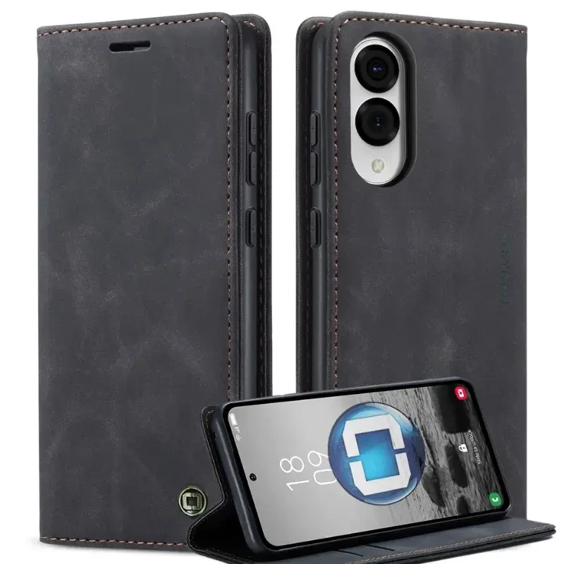 Etui do telefonu Samsung Galaxy S25 Edge Czarne Oxygen BooK.webp