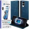 Etui do telefonu Samsung Galaxy S25 Edge Niebieskie Oxygen BooK + Super Folia.webp